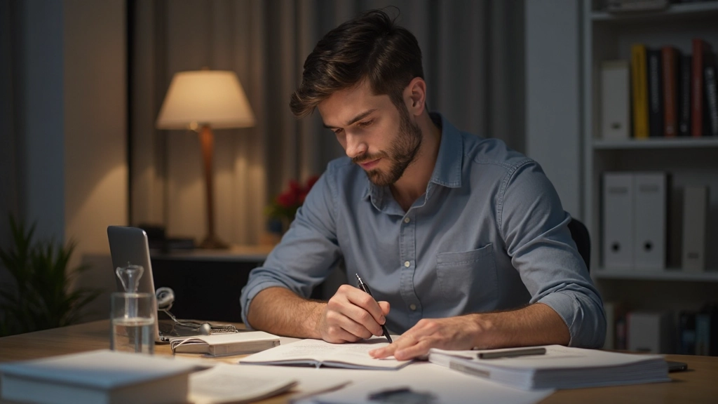 Профессиональное фото студента, готовящегося к экзамену на сертификацию