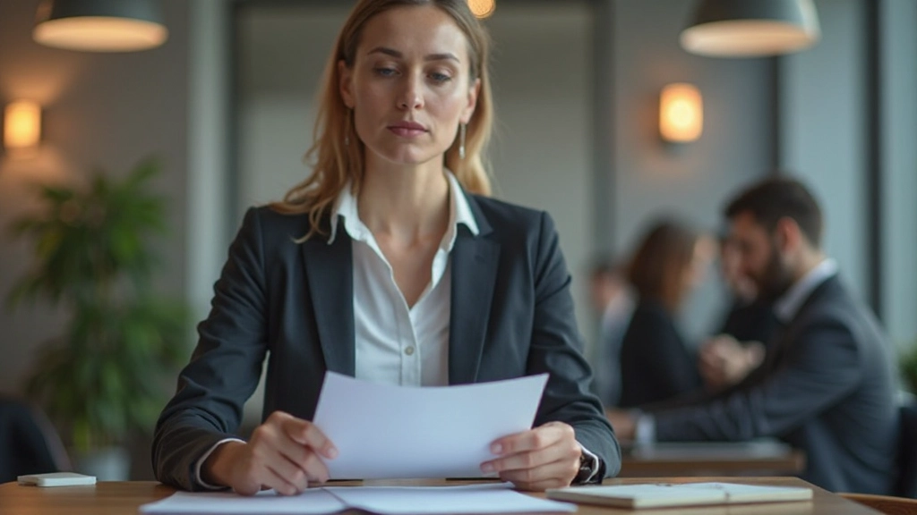 Профессиональный консультант изучает учетные данные по сертификации за столом в офисе